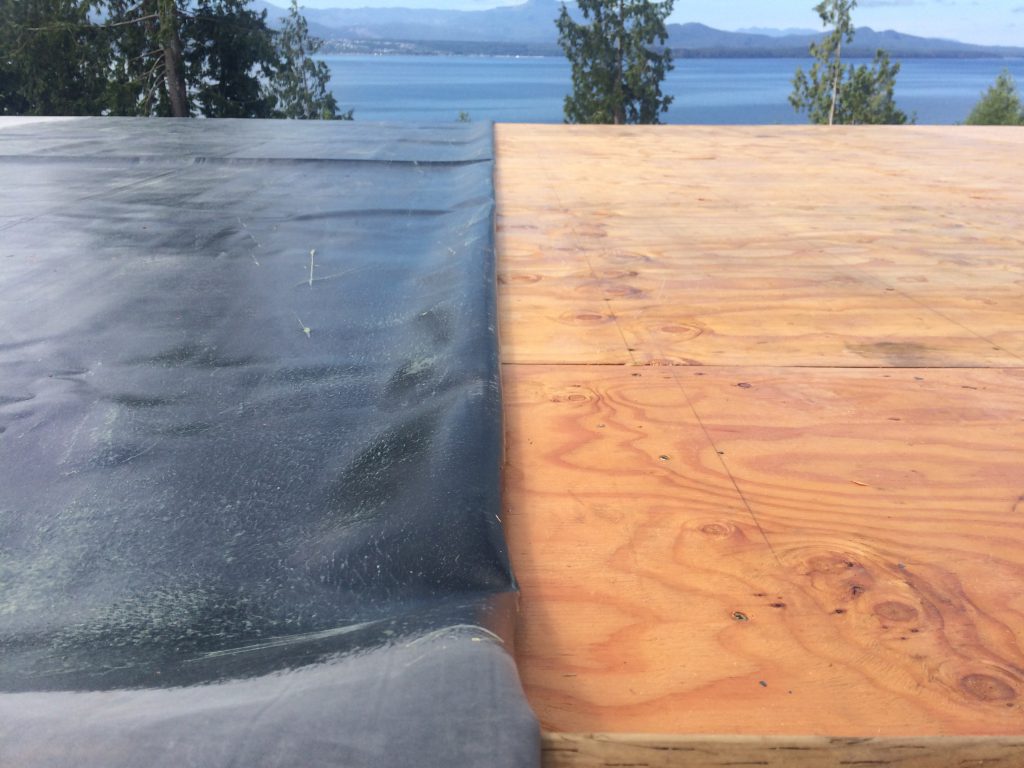 half membrane half plywood
